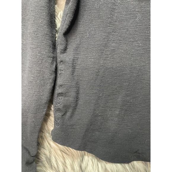 Calvin Klein Performance Black Tight Knit Full Zip Hooded Jacket Sweater Women S - Picture 4 of 4